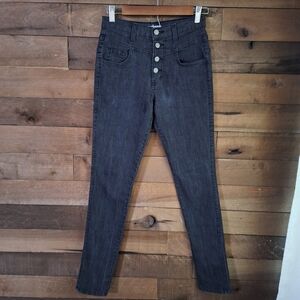 Judy Blue High Rise Button Fly Skinny Jeans Size 5/27 Made in USA
